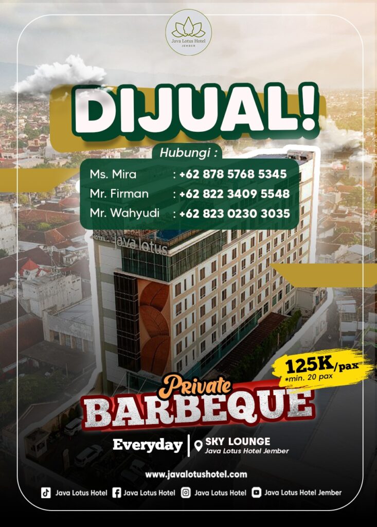 Dijual! Java Lotus Hotel Jember - BBQ Dinner